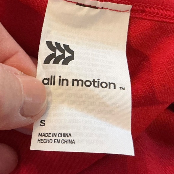 All in Motion Women S Seamless Red Bodysuit Built-In Shelf Bra Active Skinny Leg - Picture 8 of 9